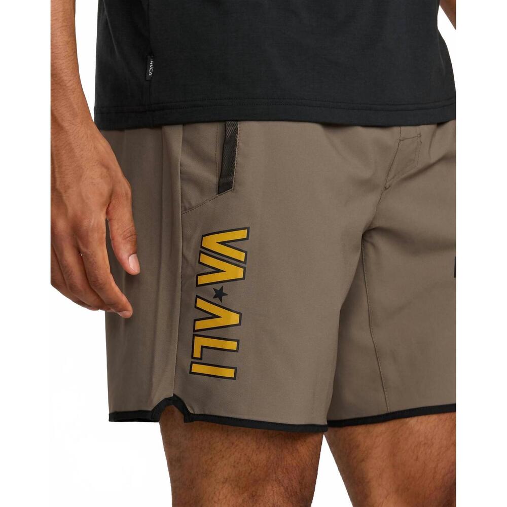 NEW RVCA men's va x ali yogger stretch short in mushroom - Picture 2 of 3